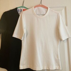 Club Monaco White and Black Perfect Tee